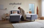 Boxspring Comfort Hoog Laag Electrisch 180x200cm, Ophalen, Blauw, 180 cm, Nieuw