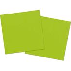 Lime Groene Servetten 33cm 20st, Verzenden, Nieuw