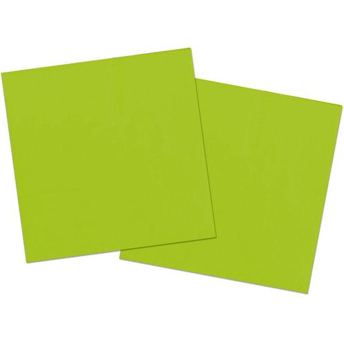 Lime Groene Servetten 33cm 20st, Hobby en Vrije tijd, Feestartikelen, Nieuw, Verzenden