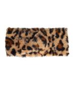 Haarband Twist Fake Fur Panter Licht Bruin, Verzenden, Nieuw