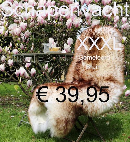 Schapenvacht Gemeleerd XXXL Bruin Mufflon schapenvel €39,95, Huis en Inrichting, Woonaccessoires | Overige, Nieuw, Ophalen of Verzenden