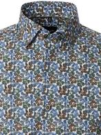 Blauw Gebloemd Venti Overhemd Kent Boord Modern Fit, Verzenden, Nieuw, Blauw