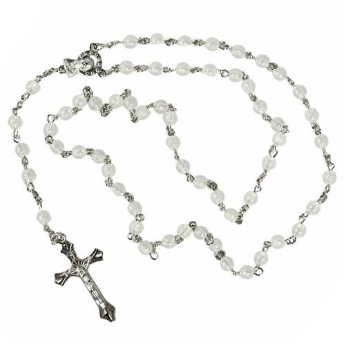 Fako Bijoux® - Rozenkrans - Glow In The Dark - Religieuze, Sieraden, Tassen en Uiterlijk, Kettingen, Verzenden