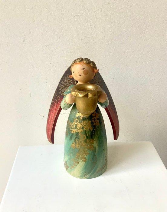 Kerstbeeldje Wendt & Kühn - Brokatengel - Hout - Großer, Diversen, Kerst