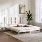 vidaXL Bedframe massief grenenhout wit 160x200 cm, Huis en Inrichting, Slaapkamer | Bedden, Verzenden, Wit, 200 cm, 160 cm
