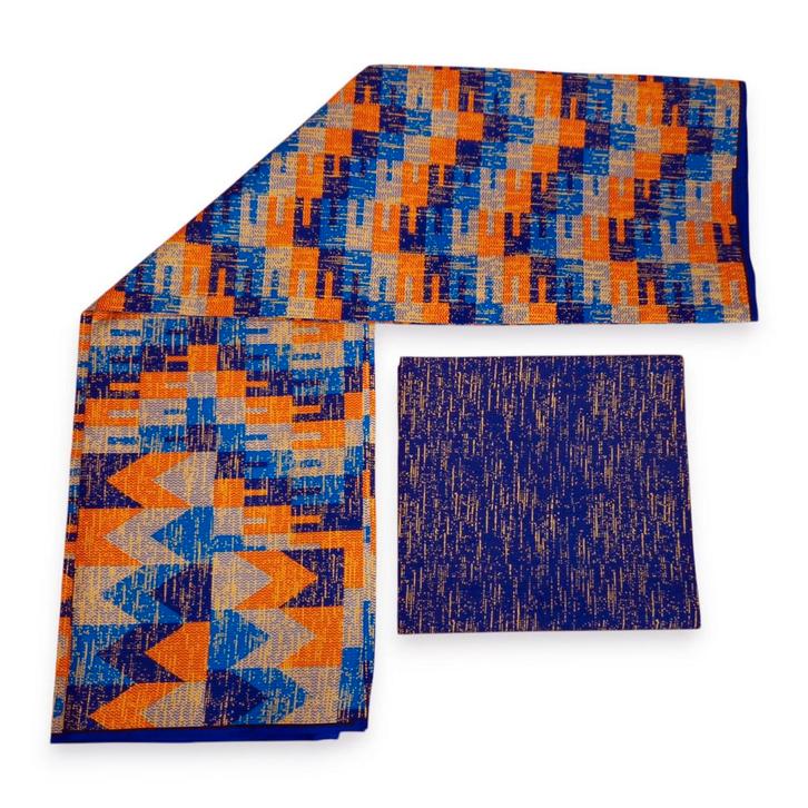 Afrikaanse stof - Two-Tone print Polycotton - 6 yard Combina, Hobby en Vrije tijd, Stoffen en Lappen, Nieuw, Ophalen of Verzenden