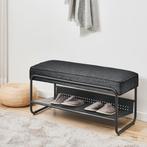 Schoenenbank Lillehammer 90x37x42 cm zwart [en.casa], Huis en Inrichting, Kasten | Schoenenkasten, Verzenden, Nieuw