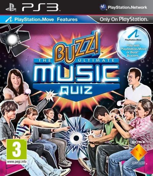 Buzz! The Ultimate Music Quiz PS3 Garantie & morgen in huis!, Spelcomputers en Games, Games | Sony PlayStation 3, Zo goed als nieuw