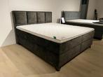 Boxspring 180x200 Showmodel Oostburg Snel Leverbaar, Huis en Inrichting, Grijs, Ophalen of Verzenden, 180 cm, 200 cm