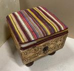 Kelim poef met opbergruimte - handgeweven - ongebruikt - wol, Nieuw