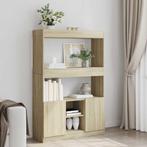 vidaXL Hoge kast 92x33x140 cm bewerkt hout sonoma, Verzenden, Nieuw, Overige houtsoorten