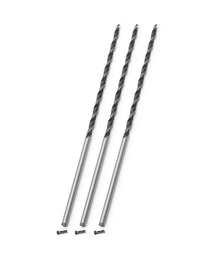 Set van 3 extra lange houtboren (6x300 mm), Doe-het-zelf en Verbouw, Gereedschap | Handgereedschap, Nieuw, Ophalen of Verzenden