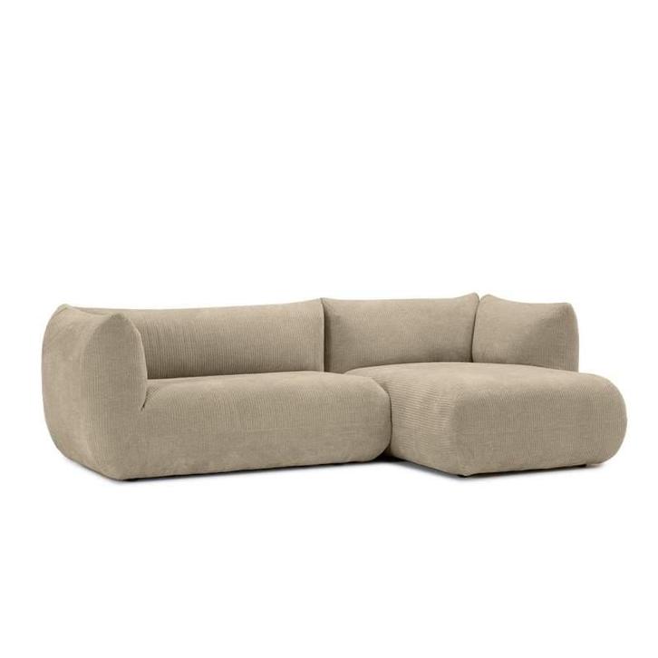 Loungebank Veendam - loungebanken - Beige, Huis en Inrichting, Banken | Sofa's en Chaises Longues, Nieuw, Stof