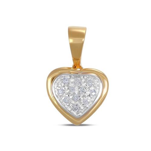 Hanger - 18 karaat Geel goud, Witgoud - 0.08ct. tw. Diamant, Sieraden, Tassen en Uiterlijk, Antieke sieraden