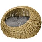 TRUUSK Rieten Kattenmand Kattenhuis Met Kussen Voor Katten T, Verzenden, Nieuw