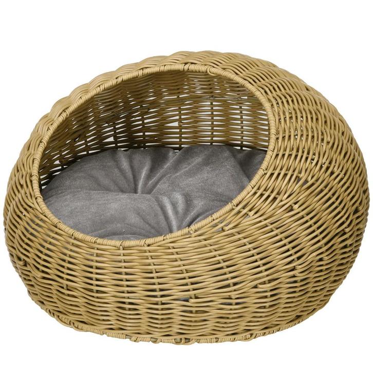 TRUUSK Rieten Kattenmand Met Kussen - Voor Katten Tot 4 kg -, Tuin en Terras, Palen, Balken en Planken, Nieuw, Verzenden