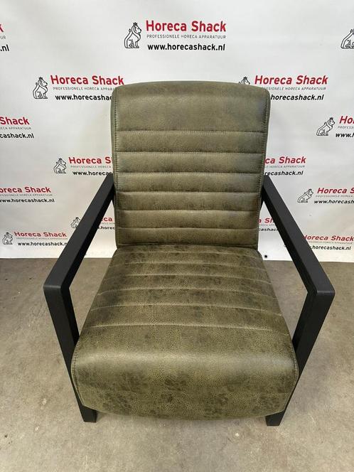 Fauteuil Lars | Groen | Lederlook | Nu met 50% korting!!, Huis en Inrichting, Fauteuils, 50 tot 75 cm, Minder dan 75 cm, Nieuw
