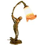 Lebrun gieterij - Ferville Suan & Degué - Lamp - Gepatineerd, Antiek en Kunst