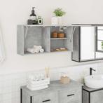 vidaXL Badkamerwandkast 80x25x40 cm bewerkt hout betongrijs, Verzenden, Nieuw