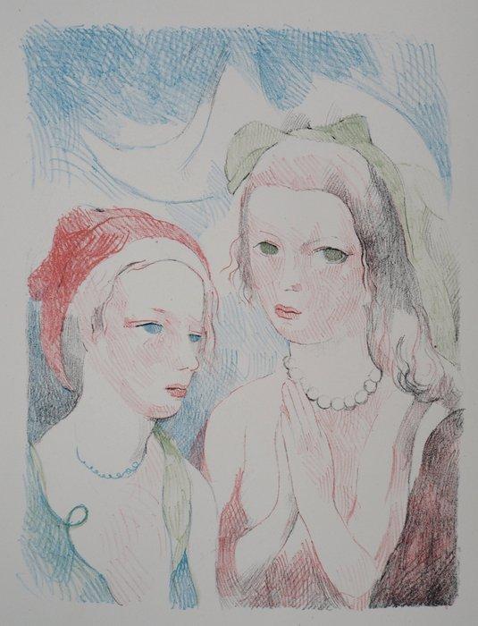 Marie Laurencin (1883-1956) - Deux jeunes filles : la prière, Antiek en Kunst, Antiek | Overige Antiek
