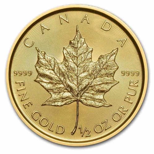 Gouden Canadian Maple Leaf 1/2 oz 2022, Postzegels en Munten, Munten | Amerika, Noord-Amerika, Losse munt, Goud, Verzenden