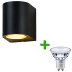 Buitenlamp zwart IP54 | Tuinverlichting incl. Philips spot, Nieuw, Minder dan 50 watt, Netvoeding, Wandlamp