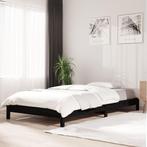 vidaXL Bed stapelbaar 100x200 cm massief grenenhout zwart, Huis en Inrichting, Nieuw, Eenpersoons, Verzenden