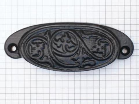Komgreep massief bewerkt ijzer zwart 102x40 mm, Doe-het-zelf en Verbouw, Hang- en Sluitwerk, Verzenden