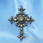 Zonder minimumprijs - Hanger Zilver, Roodgoud - Diamant