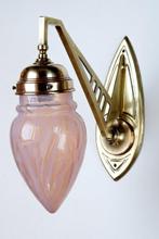 Art Novueau - Wandlamp - Glas, Messing, Antiek en Kunst, Kunst | Designobjecten