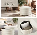 tectake® Poef Altu XL – Fluweellook Zithocker met Opbergruim, Verzenden, Zo goed als nieuw