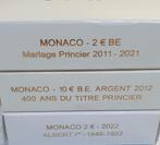 Monaco. 2 Euro / 10 Euro 2012/2022 (3 monnaies) Proof, Postzegels en Munten, Munten | Europa | Euromunten