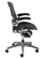 Herman Miller Aeron Full Option In Het Chrome - Refurbished!, Huis en Inrichting, Bureaustoelen, Verzenden, Zwart, Zo goed als nieuw
