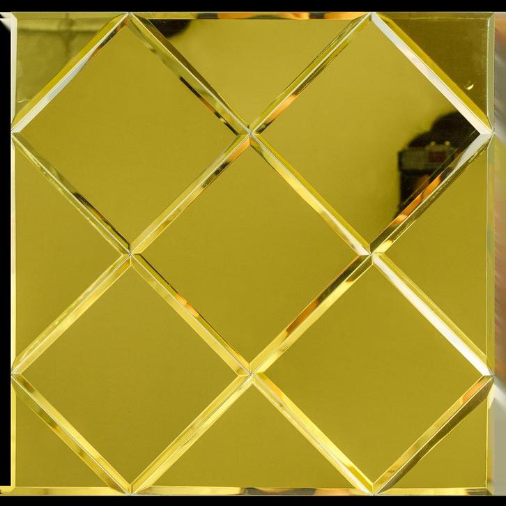 Zelfklevende Mozaïek Tegel - Afimera Gold Glass - Goud -, Huis en Inrichting, Woonaccessoires | Wanddecoraties, Ophalen of Verzenden