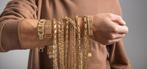 Vintage Gouden en Zilveren Armbanden. Grote Collectie!, Nieuw, Goud, Goud, Met edelsteen