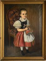 Europese school (XIX) - Girl with Doll, Antiek en Kunst