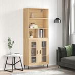 vidaXL buffetkast 69,5x34x180 cm bewerkt hout sonoma, Huis en Inrichting, Kasten | Buffetkasten, Verzenden, Nieuw, 50 tot 100 cm