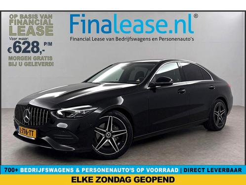 Mercedes-Benz C-Klasse 180 AMG Luxury Line 170PK Cam €628pm, Auto's, Mercedes-Benz, Lease, Automaat, Sedan, Benzine, Zwart, Verzenden