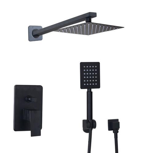 Zwarte inbouw douche, Doe-het-zelf en Verbouw, Sanitair, Douche, Nieuw, Verzenden