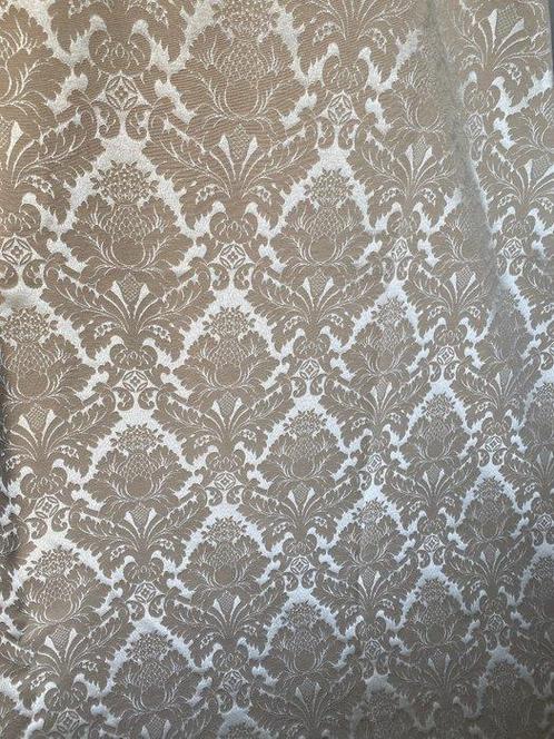 san Leucio - prachtige beige parelmoer damaststof -, Antiek en Kunst, Antiek | Kleden en Textiel