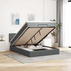 vidaXL Bed met matras 140x200 cm stof donkergrijs, Huis en Inrichting, Slaapkamer | Bedden, Verzenden, 140 cm, 200 cm, Nieuw