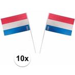 Hollandse zwaaivlaggetjes 10 x - Oranje versiering, Ophalen of Verzenden, Nieuw