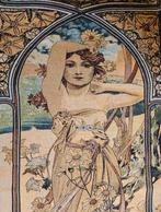 Arazzo Alfons Mucha LE JOUR - Art Nouveau - Wandtapijt -, Antiek en Kunst