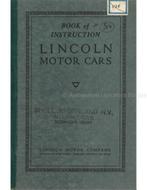 1925 LINCOLN PROGRAMMA INSTRUCTIEBOEKJE ENGELS