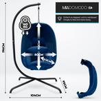 MIADOMODO® Swing Egg Chair - Kussen & Standaard, Max. Belast, Verzenden, Nieuw