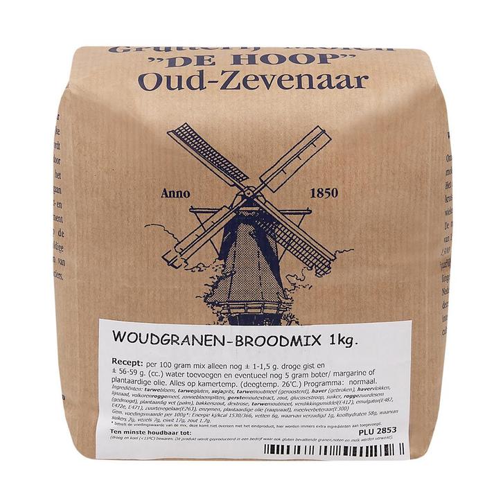 Molen de Hoop Woudgranen Broodmix 1kg, Hobby en Vrije tijd, Taarten en Cupcakes maken, Nieuw, Verzenden