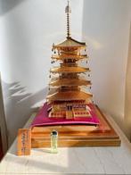 H55cm Gouden Vijfverdiepingen Pagode Object - metaal - Japan