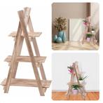 Cheqo® Bloemen Etagere - Plantenstandaard - Ladderkast - 3 l, Huis en Inrichting, Nieuw, Verzenden