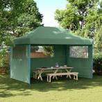 vidaXL Partytent inklapbaar pop-up met 3 zijwanden groen, Verzenden, Nieuw, Partytent