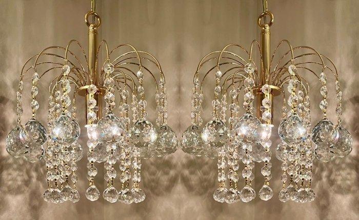 Swarovski - Kroonluchter (2) - Kristal, Bladgoud, Antiek en Kunst, Kunst | Designobjecten